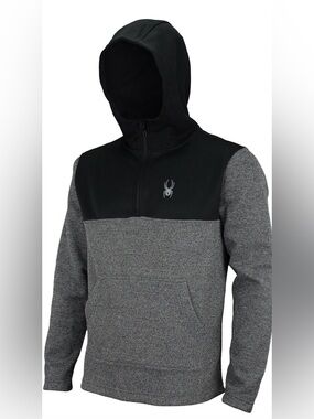 Spyder Black and Gray Hooded Pullover